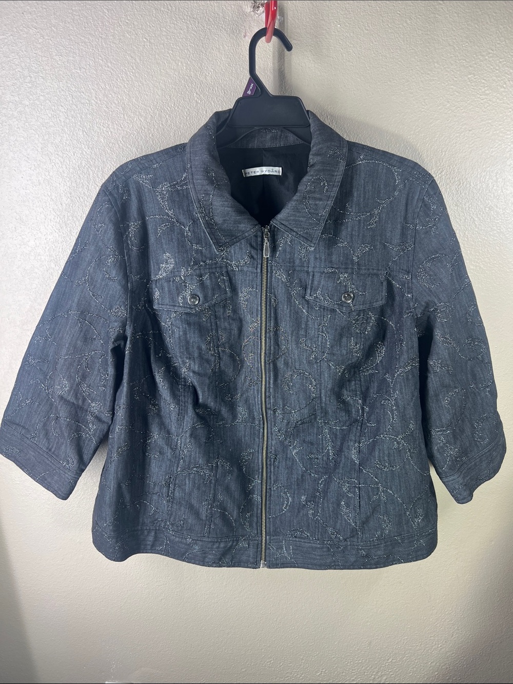 Peter Nygård Black Zip-Front Jacket